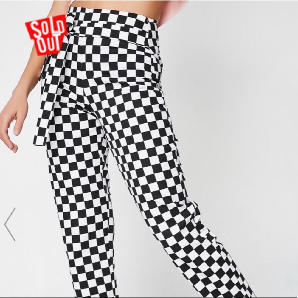 LoveTooTrue Checkerboard Pants w/Tie